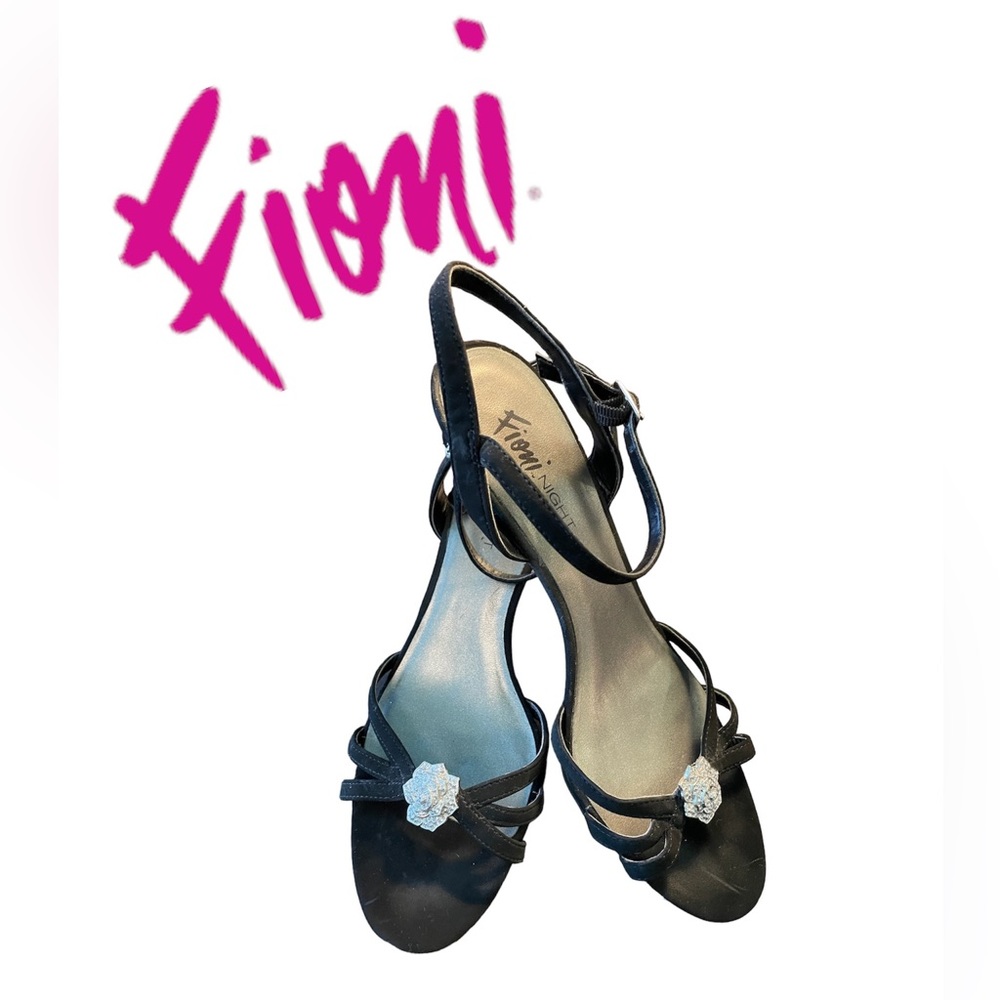 (10) Fiona Night Velvet Evening Heeled Sandals